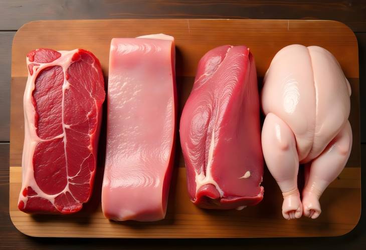 Variety of Raw Meats for Cooking